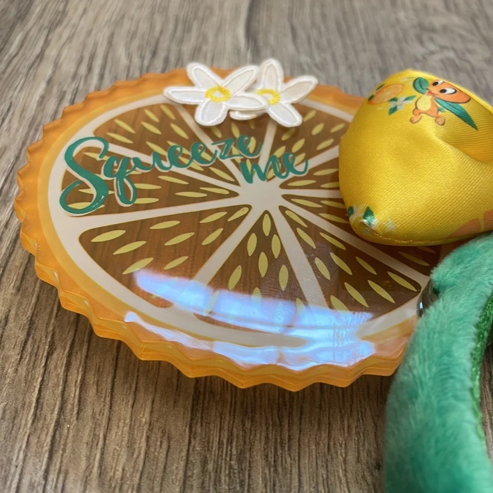 RARE HTF Brand New Disney Parks Squeeze Me Florida Orange Bird Minnie Bow Ears - Picture 9 of 9